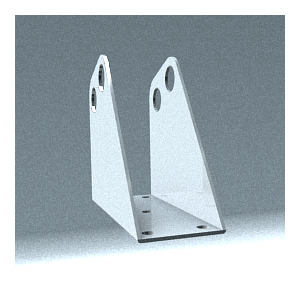 Consola estándar de aluminio para cilindro neumático.